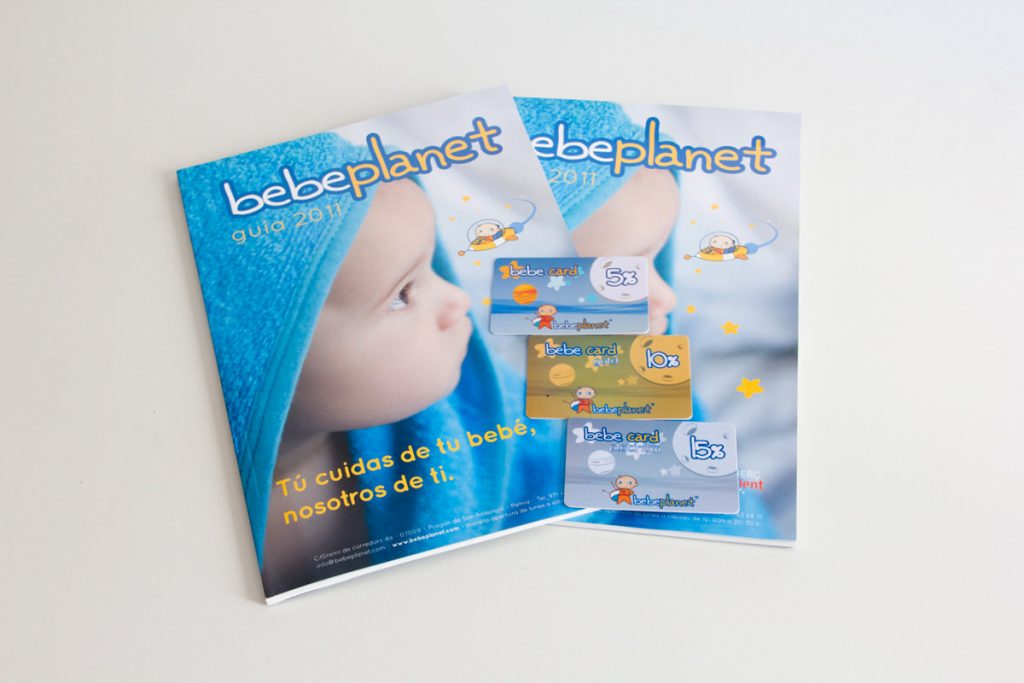 Portada del catálogo de la tienda de puericultura y artículos para bebés Bebeplanet