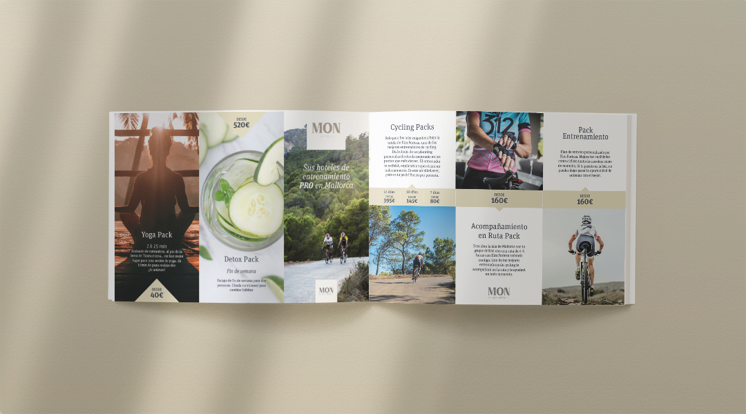 Folleto para la cadena hotelera MON Hotels